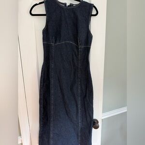 Dark Denim Midi Dress